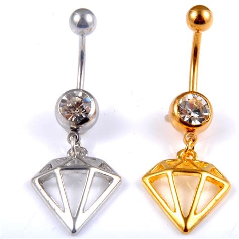 Retro Diamond Navel Piercing Ombligo Plumas Sexy Belly Button Rings Women Body Piercing Nombril