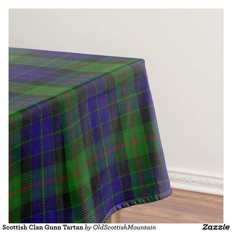 Scottish Clan Gunn Tartan Tablecloth Scottish Tartan