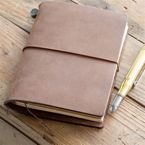 Brown Travelers Notebook Passport Size Bookbinders Stationery Store