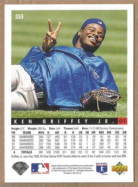 Ken Griffey Jr Baseball Card Value 10 Most Valuable 1990 Upper Deck