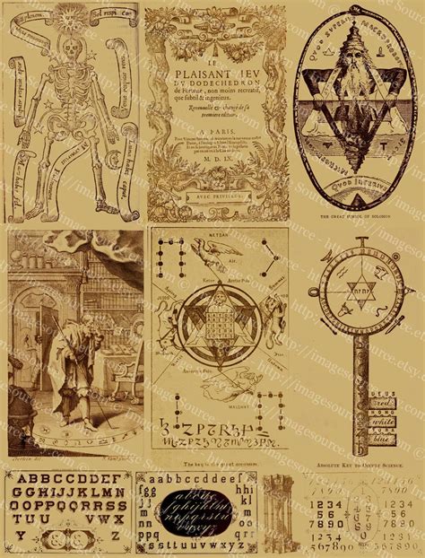 Medieval Mysticism Occult Symbols And Illustrations Digital Etsy