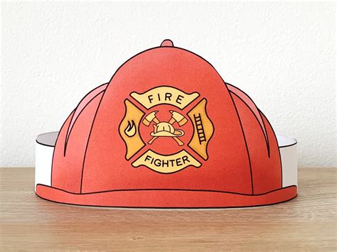 Firefighter Helmet Paper Crown Printable Craft Made By Teachers