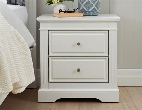 Living room/bedroom/study, 7 colors available oyo: Portsea Bedside Table (2 Drawer) White | Bedroom furniture ...