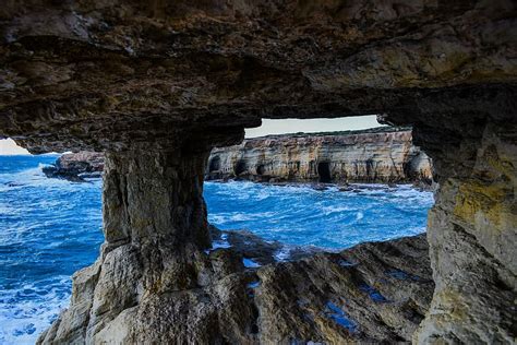 Sea Caves Nature Geological Formation Window Cave Rock Scenery