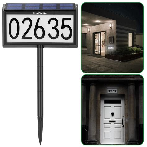 Buy Solar Lighted House Numbers For Outside Ensoleille Waterproof Led