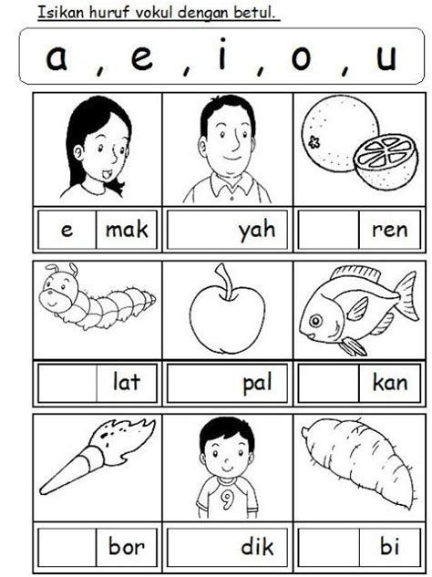 Bahasa Melayu Worksheets Printable Preschool Workshee