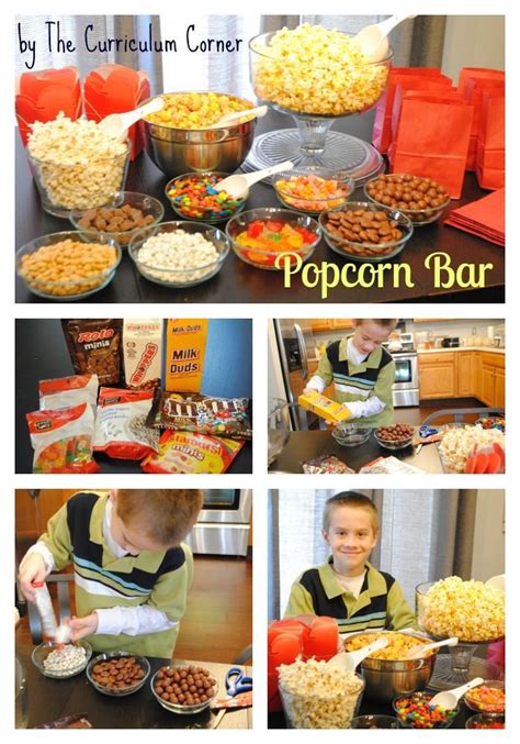 Diy Popcorn Bar What A Great Party Idea That Your Kids Can Help Set Up