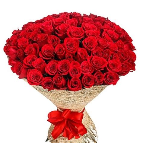 100 Red Roses In Bouquet Send To Philippinesroses Bouquet To