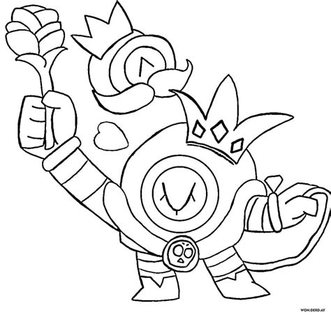 This project will help to relax and have fun with the legendary heroes. Coloring Pages Nani. Print Character Brawl Stars | WONDER DAY