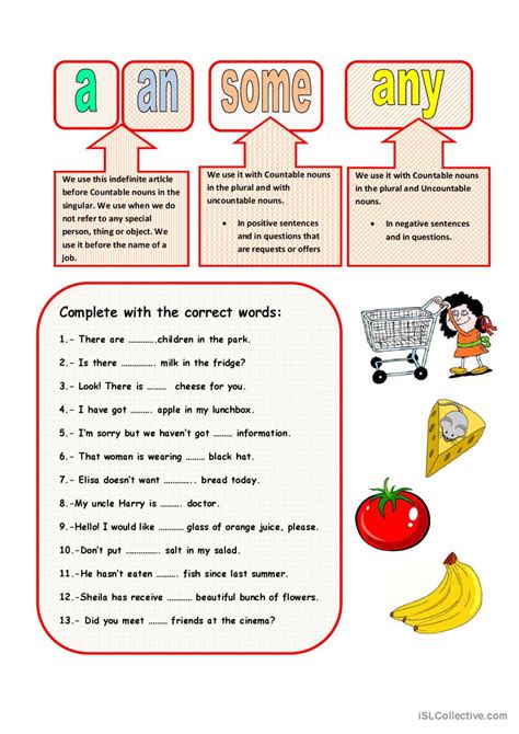 A An Someany English Esl Worksheets Pdf And Doc