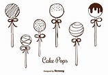 Hand Drawn Cake Pops Vectors | Cake pop designs, How to draw hands ...