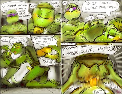 Rule 34 Anal Anal Sex Ass Comic Donatello English Text Fellatio Gay Hands Male Malemale Male
