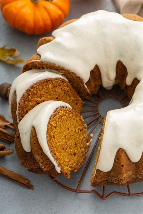 Pumpkin Bundt Cake With Cream Cheese Frosting My Baking