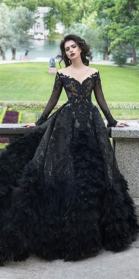 Gothic Wedding Dresses 24 Non Traditional Looks Black Wedding Gowns