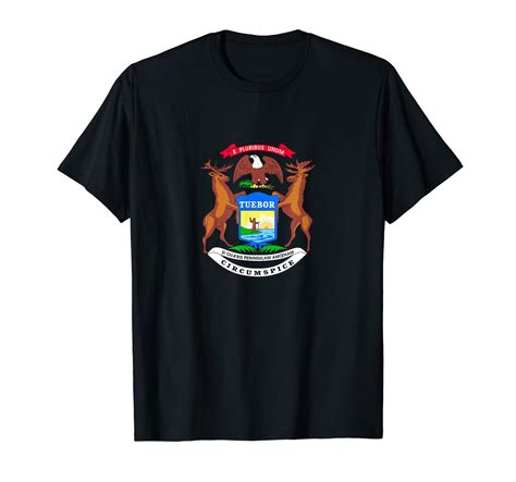 State Of Michigan Flag Tshirt Cool Michiganian Mi Flags Tee T Shirt