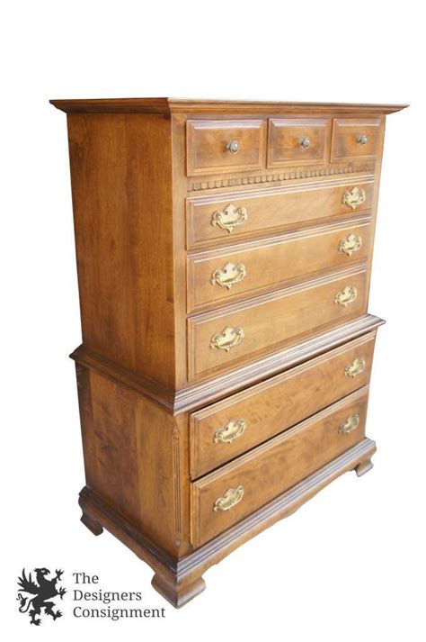 How to decorate with vintage ethan allen furniture modern, more. Ethan Allen Classic Manor Highboy Chest of Drawers ...