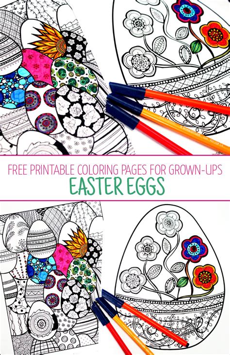 There are 25 different religious easter coloring pages to. Easter Coloring Pages for Grown Ups - Red Ted Art's Blog