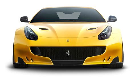 Download Yellow Ferrari F12tdf Car Front Png Image For Free
