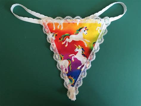 Womens Unicorn Gay Pride Rainbow Sexy Gstring Panties Thong Etsy