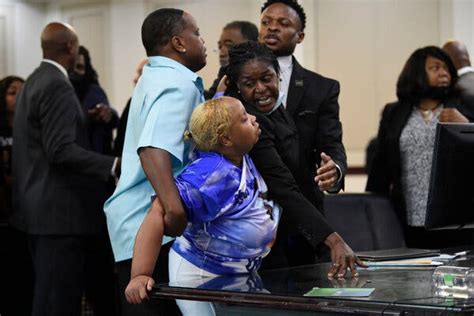mother of black man killed by police officer protests plea deal the new york times