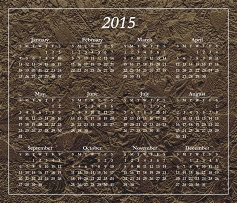 Stylized 2015 Calendar Free Stock Photo - Public Domain Pictures