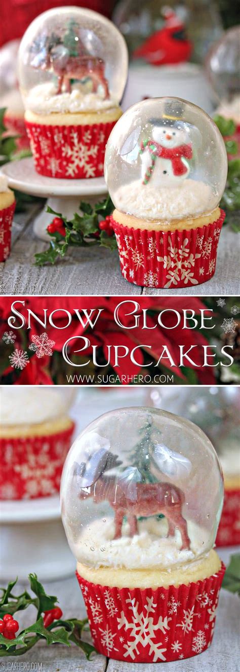 Snow Globe Cupcakes With Gelatin Bubbles Sugarhero
