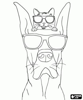 diana ikikunari | Cat coloring page, Great dane dogs, Great dane