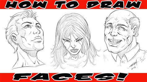 How to draw joker and batman. "How-to Draw" Comic Book Faces - YouTube