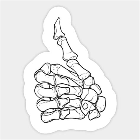 Skeleton Thumbs Up Skeleton Sticker Teepublic