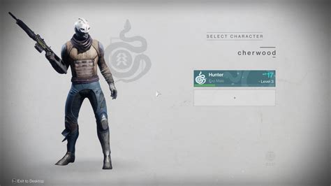 Select Character Destiny 2 Interface In Game