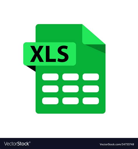 Green Icon Xls File Format Extensions Icon Vector Image