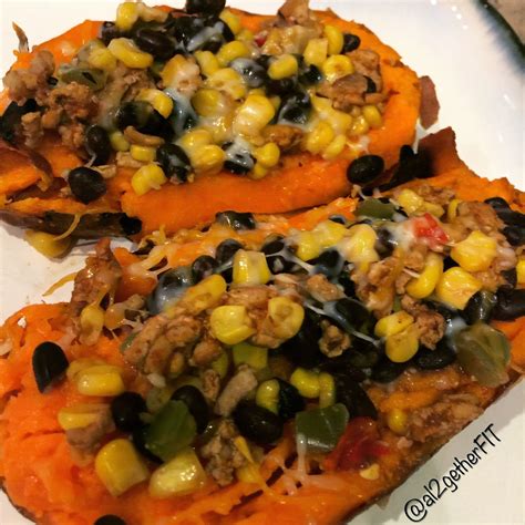 Al2getherfit Southwestern Stuffed Sweet Potatoes Potatoes Food