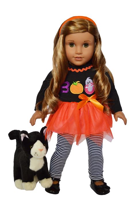 Boo Outfit Fits American Girl Dolls Includes Tuxedo Cat | Etsy