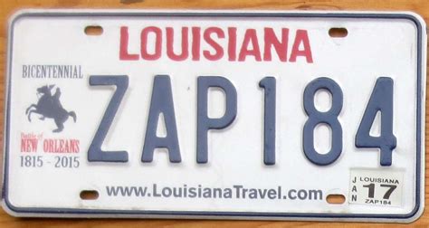 2017 Louisiana Vg Automobile License Plate Store Collectible