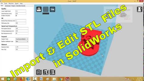 How To Import And Edit Stl Files In Solidworks Youtube