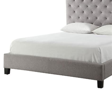 Modern Diamond Gray Button Tufted Upholstered Padded Square Queen
