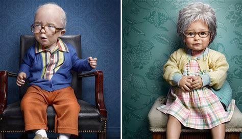 Hilarious Portrait Series Features Babies Dressed As Elderly People