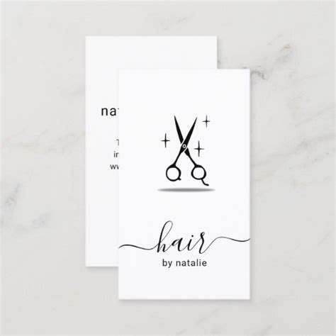 Hair Stylist Scissor Minimalist Hairdresser Business Card Zazzle