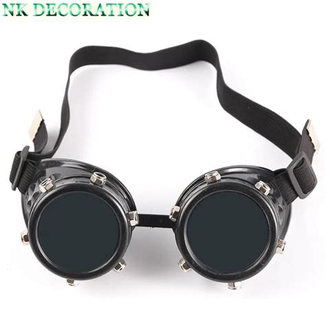 Buy New Arrival Vintage Gothic Glasses Cosplay Round Nails Steampunk Goggles