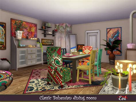 The Sims Resource Classic Bohemian Dining Room
