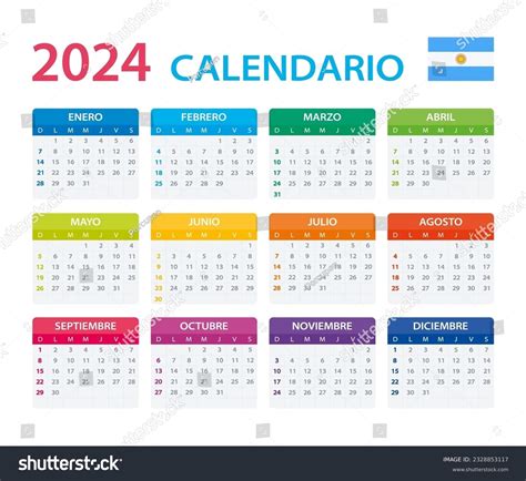 Plantilla Vectorial Del Calendario 2024 Vector De Stock Libre De