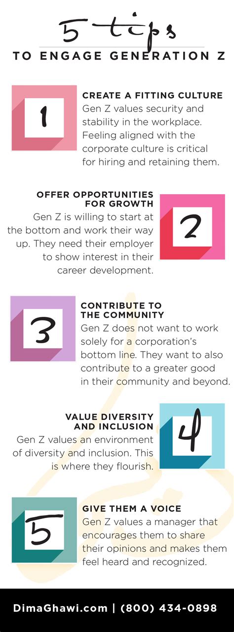 5 Tips To Engage Generation Z Infographic — Dima Ghawi