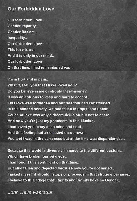 our forbidden love our forbidden love poem by john delle panlaqui
