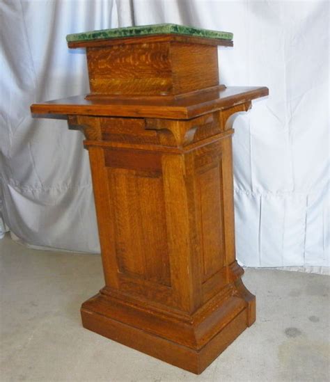 Bargain Johns Antiques Antique Oak Podium Lecturn Stand Adjustable