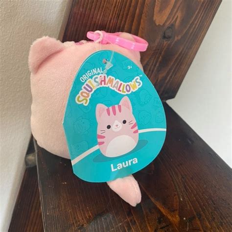 Squishmallows Toys Nwt 35 Inch Laura The Cat Clip Squishmallow