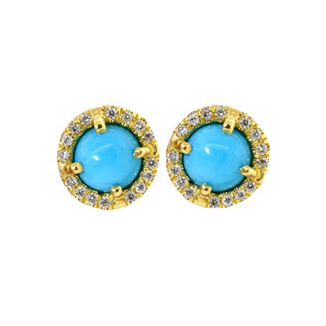 Irene Neuwirth Cabochon Turquoise Stud Earrings | Irene neuwirth jewelry, Turquoise stud ...
