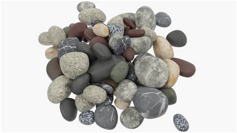 Pebbles Stones 3d Model Turbosquid 1585037