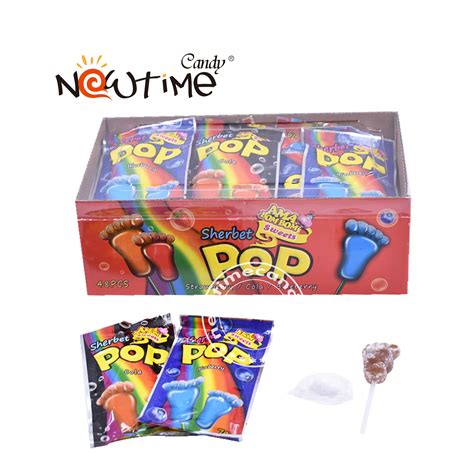 Ntp19018 Foot Lollipop With Powder China Lollipop And Popping Candy