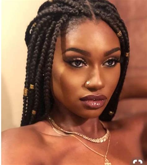 Ebony Beauty Dark Beauty African Braids Hairstyles Braided