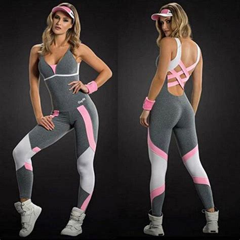 2019 brand new women ladies gym playsuit clothes exercise sport top running sportswear patchwork